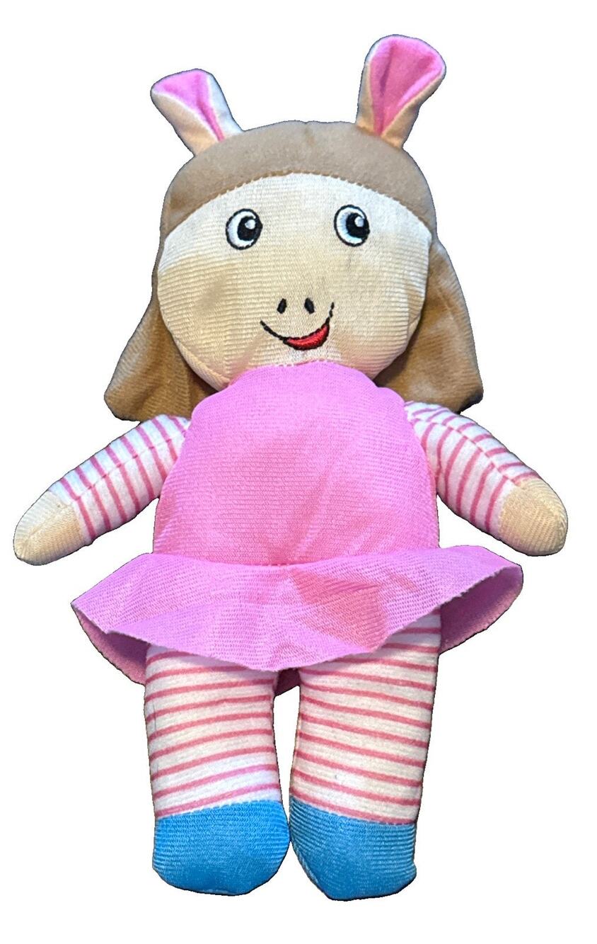 PBS KIDS 10" D.W. Dora Winifred Read Plush Toy Doll Arthur and Friends